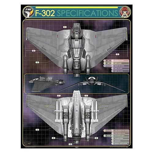 Stargate SG-1 F-302 Technical Specifications Poster